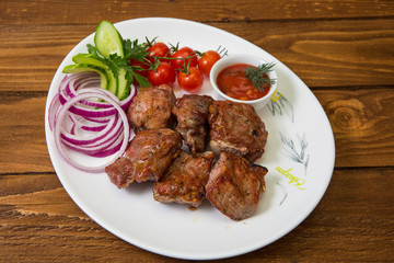 Meat, steak, shish kebab