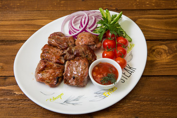 Meat, steak, shish kebab