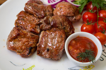 Meat, steak, shish kebab