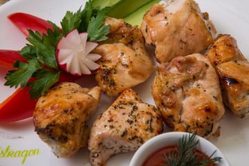 Meat, steak, shish kebab