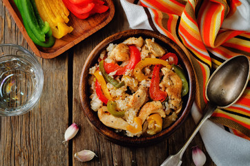 Chicken Bell pepper rice