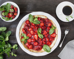 American strawberry pie