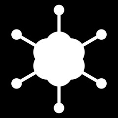 Business network  the white color icon .
