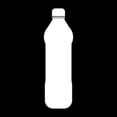 Water plastic bottle  the white color icon .