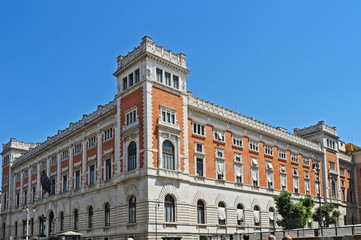 Fototapeta na wymiar Roma, il palazzo di Montecitorio sede della Camera dei Deputati