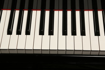 Fototapeta premium Black and white keys. Close up