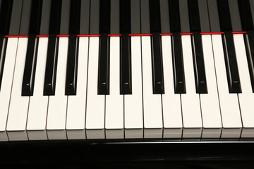 Piano keyboard. Close up