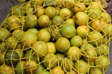 Fresh passion fruit maracuya -maracuja- at a market in Guatemala