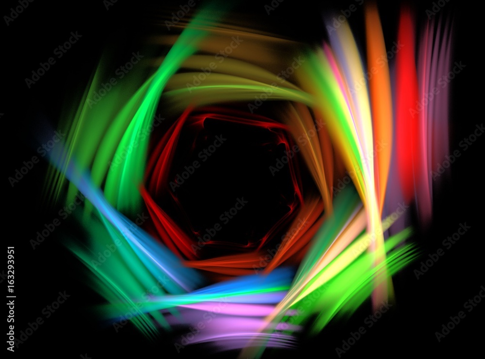 Poster abstract bright multicolored fractal computer generated image, background for text labels