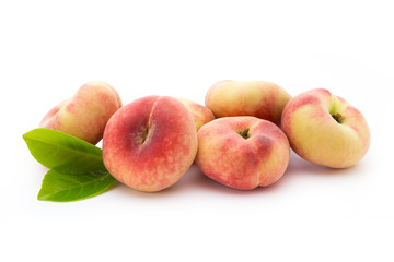 Peach. Fruit with isolated on white background.