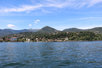 Fototapeta na wymiar Intra Verbania at Lake Maggiore in summer, Piedmont Italy 