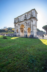 Fototapeta premium Arch of Constantine near colosseum in Rome