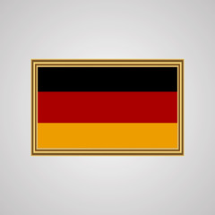 Flag of Germany in a golden frame