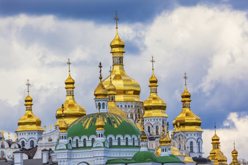 Fototapeta na wymiar Uspenskiy Cathedral Holy Assumption Pechrsk Lavra Cathedral Kiev Ukraine