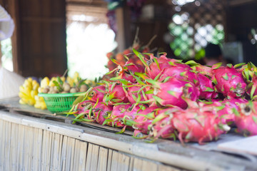 Frutto del Drago, Banane Mercato Vietnam Delta Mekong