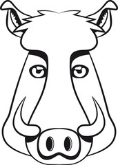 wildschwein design stilisiert