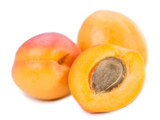 Fresh Apricots (isolated on white)