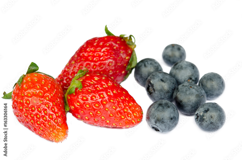 Poster Strawberry and blueberry