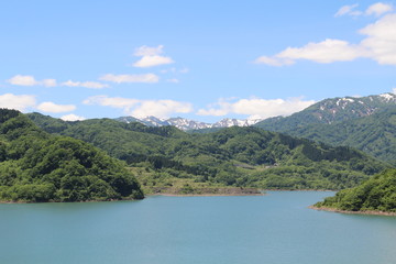 Fototapeta na wymiar 月山湖