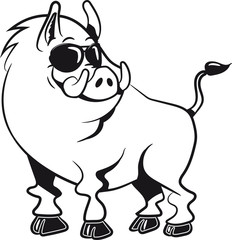 wildschwein cool süss witzig sonnenbrille