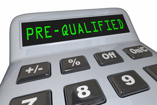 Pre-Qualified Loan Mortgage Calculator 3d Illustration