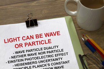 Light can be wave or particle