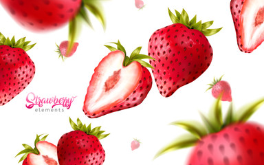 Fresh strawberries backdrop