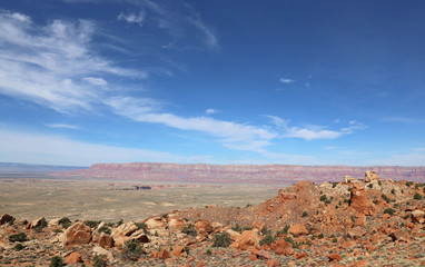 The Vermillion Cliffs in the distance shot just outside of Bitter Springs, Arizona, USA..