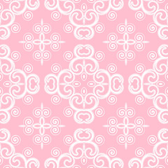 Abstract seamless pattern with curling elements. Vector Illustration.
