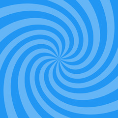 Vector illustration for swirl design. Swirling radial pattern background. Vortex starburst spiral twirl square. Helix rotation rays. Converging psychedelic scalable stripes. Fun sun light beams