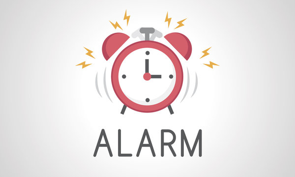 illustration of alarm clock icon notification