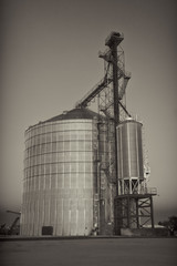 newly constructed grain silo and elevator