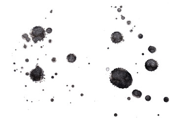 Abstract black ink splash