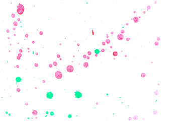 Abstract green red ink splash