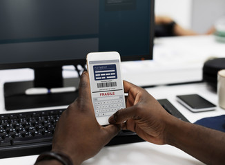 Mobile Phone Screen Showing Online Payment Shopping