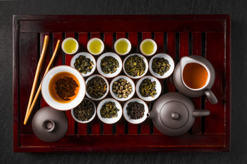 Obraz na płótnie Canvas 中国茶セット　Chinese tea with history