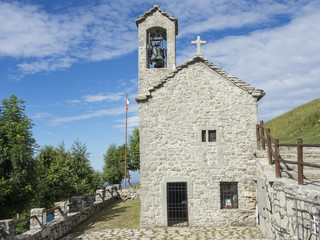 The Sanctuary of the holy family of Nazareth, It is placed on Linzone mountain, province and in the...