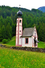 Church of ranui val of funes italy