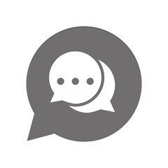 Graue Sprechblase rund - Unterhaltung