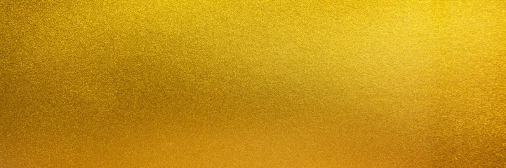 Fotobehang De achtergrond van de metaaltextuur in goud. Panorama gouden textuur © phanasitti