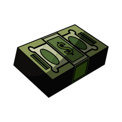 isolated green money bills
