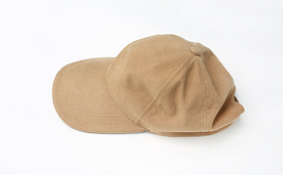 Brown cap isolated on a white background.