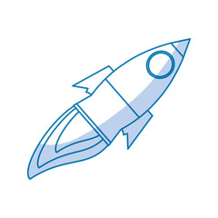 Rocket spaceship isolated