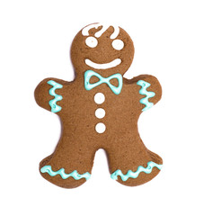 Ginger biscuit isolated.