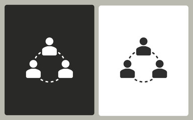 Human interaction    - vector icon.