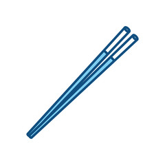 Food chopsticks isolated