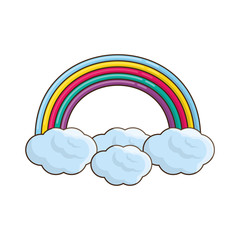 Beautiful rainbow cartoon