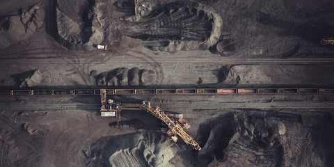Kohlebergbau von oben