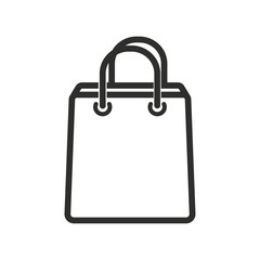 Shopping bag vector icon.