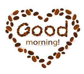 Abstract background with coffee beans